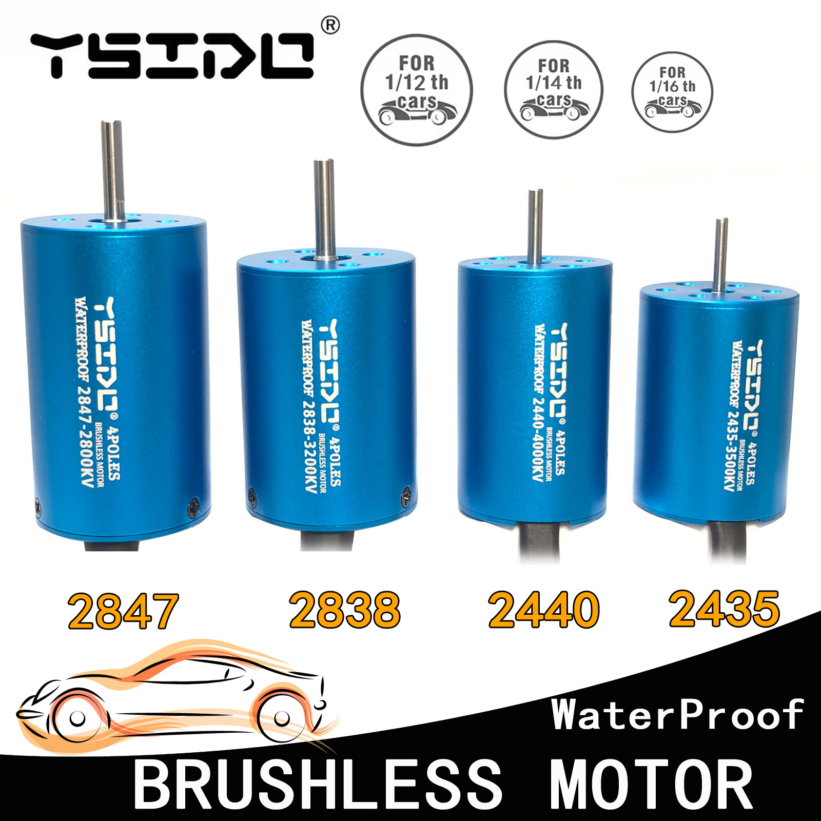 Rc Remo Hobby - YSIDO 2435 2440 2838 2847 Bürstenlosen