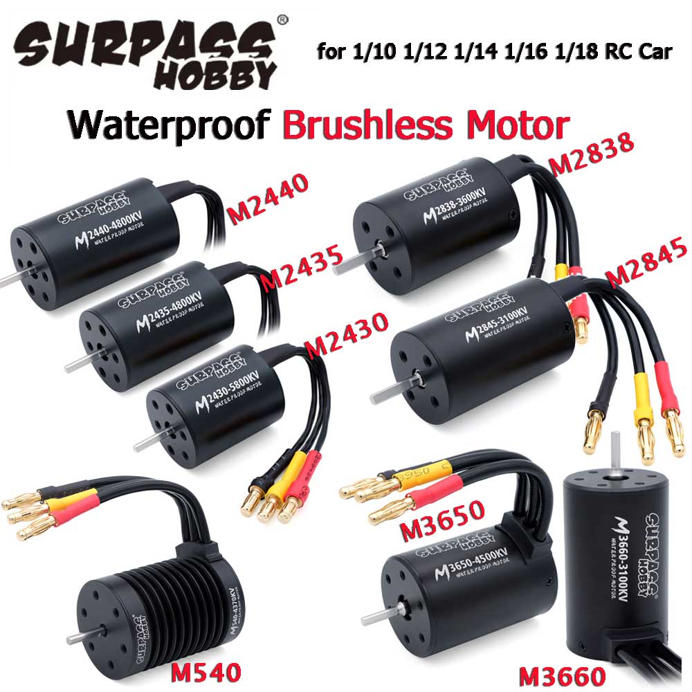 Rc Hobby Shop - SURPASS HOBBY Wasserdichter bürstenloser Motor M2430/2435/2440/2838/2845/540/3650/3660