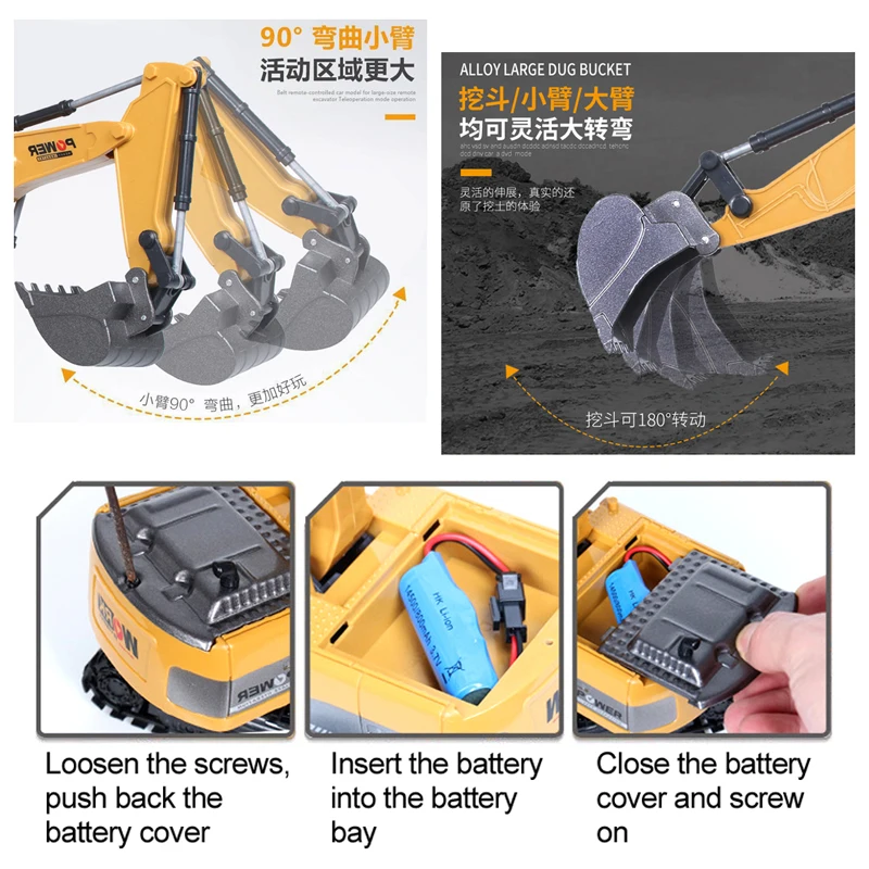 RC Bagger 2,4 GHz 6-Kanal 1:24 – Rc Excavator Hobby Bewertung und Preis