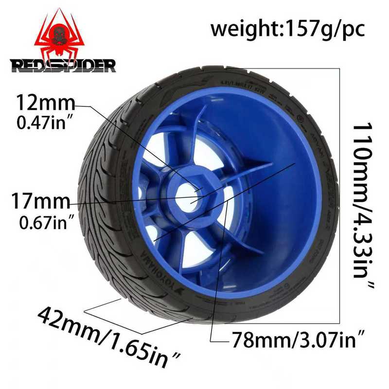 4 Stück RC WRC Rallye-Reifen u – Wheel Rim Rc Bewertung und Preis