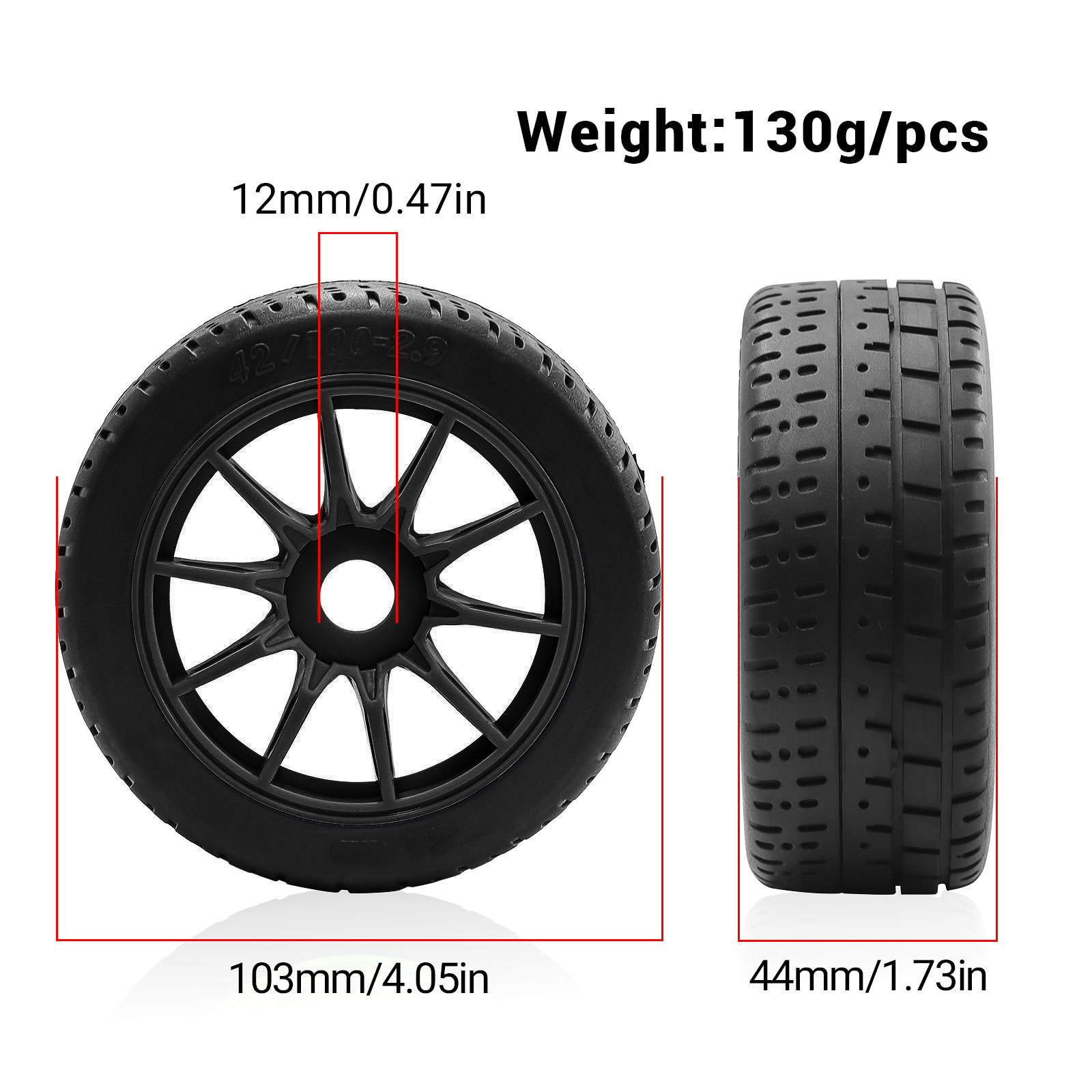4 Stück 100*44mm RC Felgen & R – Wheel Rim Rc Bewertung und Preis